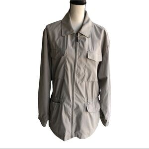 Geoffrey Beene women’s light Olive Coat Jacket‎ | Size L.
